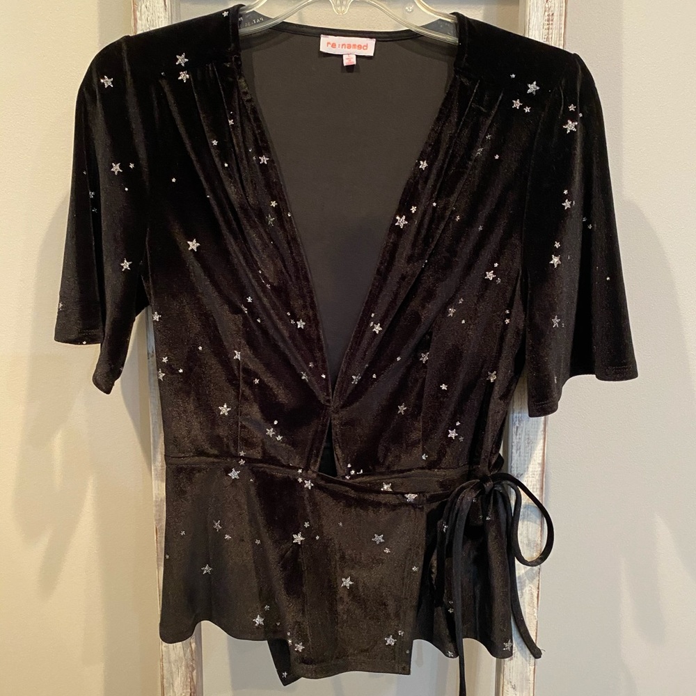 Star velvet top